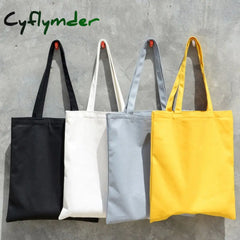 Cyflymder Multicolor High-Quality Women Men Handbags Canvas Tote Bags Reusable Cotton Grocery