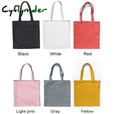 Cyflymder Multicolor High-Quality Women Men Handbags Canvas Tote Bags Reusable Cotton Grocery