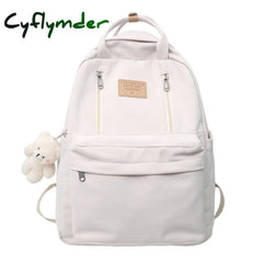 Cyflymder Multifunction Double Zipper Women Backpack Teenager Girls Laptop Student Shoulder Bag
