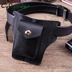 Cyflymder Multifunctional Lighter Mobile Phone Cigarette Case Pu Leather Brown Black Belt Bag