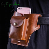 Cyflymder Multifunctional Lighter Mobile Phone Cigarette Case Pu Leather Brown Black Belt Bag
