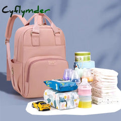 Cyflymder Mummy Bag Usb Diaper Bag Baby Care Large Capacity Mom Backpack Maternity Wet Waterproof