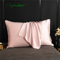 Cyflymder Natural Mulberry Silk Pillowcase Solid Color Envelope Pillow Case Bedding Sleeping Pillow Cover 50X70 Pillow