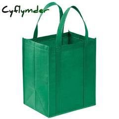 Cyflymder New Arrival Quality Reusable Foldable Button Shopping Bag Durable Non-Woven Tote Pouch