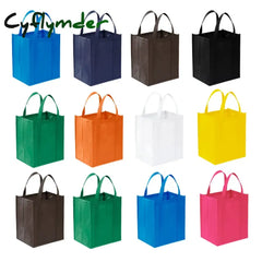 Cyflymder New Arrival Quality Reusable Foldable Button Shopping Bag Durable Non-Woven Tote Pouch