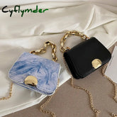Cyflymder New British Fashion Simple Small Square Bag Women’s Designer Handbag High-Quality Pu