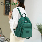Cyflymder New Dark Green Women’s Backpack Waterproof Nylon Student School Bag Suitable For