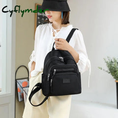 Cyflymder New Dark Green Women’s Backpack Waterproof Nylon Student School Bag Suitable For