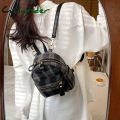 Cyflymder New Designer Fashion Women Backpack Mini Soft Nylon Multi-Function Small School Female