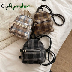 Cyflymder New Designer Fashion Women Backpack Mini Soft Nylon Multi-Function Small School Female