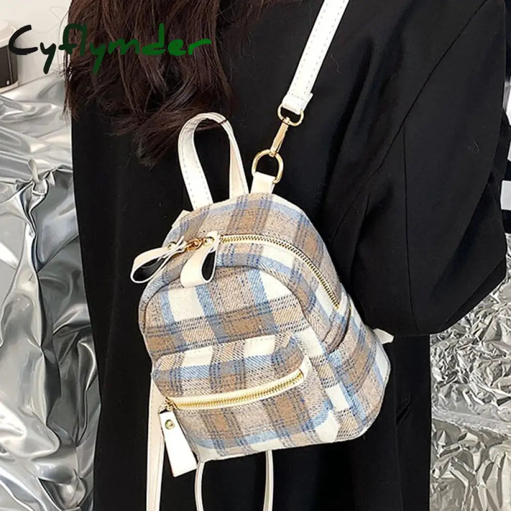 Cyflymder New Designer Fashion Women Backpack Mini Soft Nylon Multi-Function Small School Female