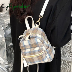 Cyflymder New Designer Fashion Women Backpack Mini Soft Nylon Multi-Function Small School Female