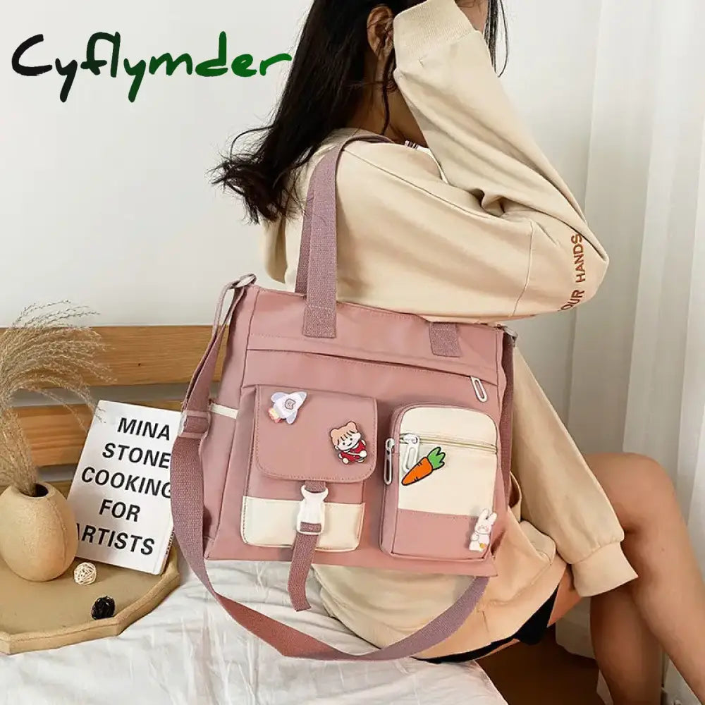 BACK TO SCHOOL New Designer School Handbag Messeng Bag For Youth Teen Girls Tote Shoulder Bag Large Capacity Nylon Women Crossbody Bag Satchels