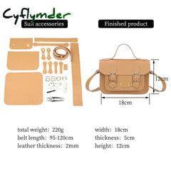 Cyflymder New Diy Handmade Bag Cambridge Style Hand Stitching With Sewing Tools Adjustable Handel