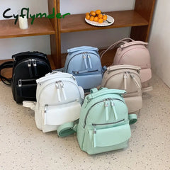 Cyflymder New Fashion Backpack Women High Quality Leather Capacity School Bags For Teenage Girls