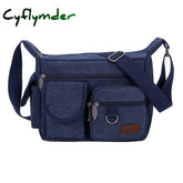 Cyflymder New Fashion Canvas Men Shoulder Bag Messenger Crossbody Bag Vintage Male Leisure Sling