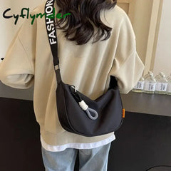 Cyflymder New Fashion Crossbody Bag Simple Wide Shoulder Strap Design Single Shoulder Bag Original Style Commuting