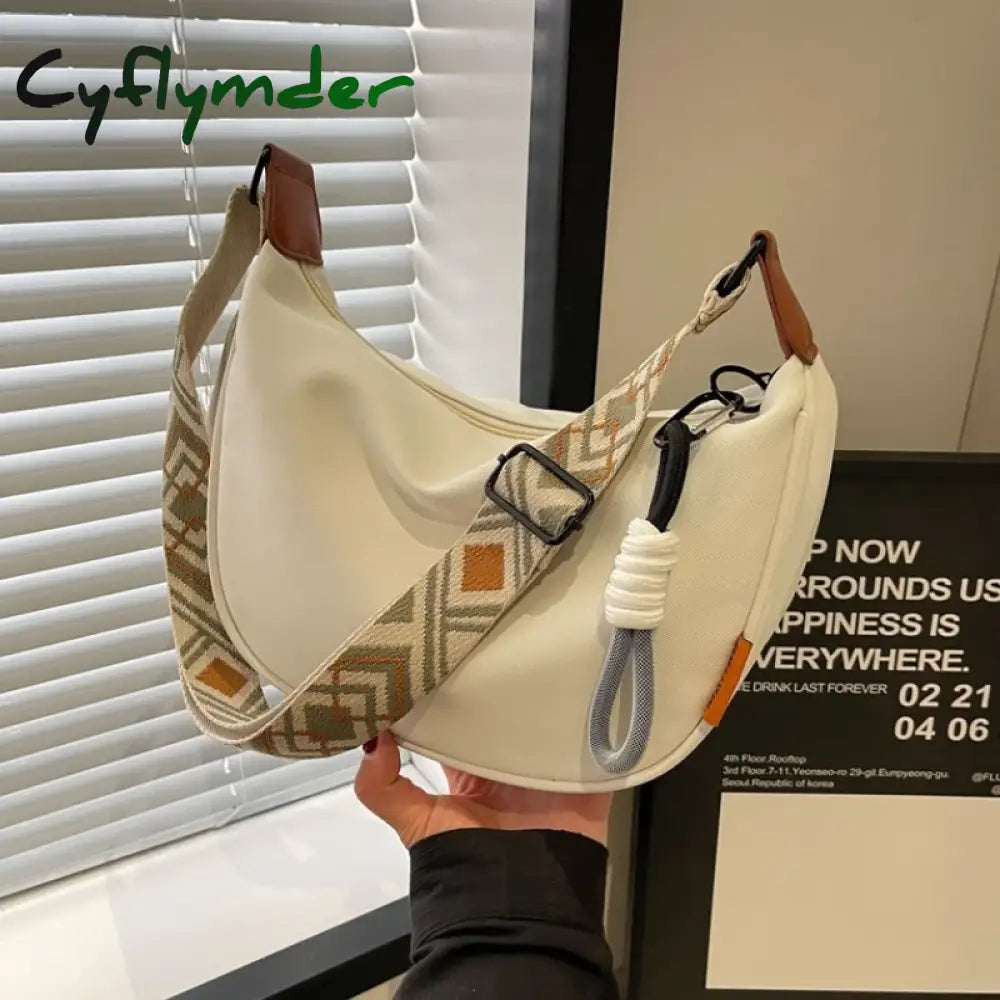 Cyflymder New Fashion Crossbody Bag Simple Wide Shoulder Strap Design Single Shoulder Bag Original Style Commuting