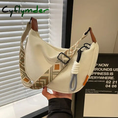 Cyflymder New Fashion Crossbody Bag Simple Wide Shoulder Strap Design Single Shoulder Bag Original Style Commuting