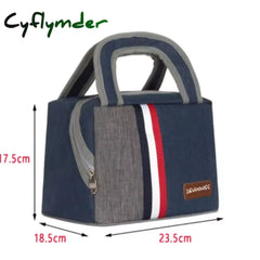 Cyflymder New Fashion Denim Lunch Bag Thermal Food Insulated Bag Kids Women or Men Casual Cooler Thermo Picnic Bag