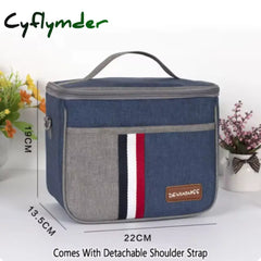 Cyflymder New Fashion Denim Lunch Bag Thermal Food Insulated Bag Kids Women or Men Casual Cooler Thermo Picnic Bag