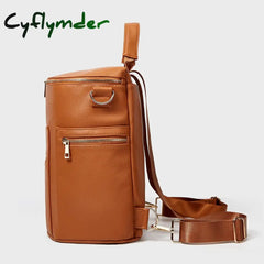 Cyflymder New Fashion Mommy Bag Pu Leather Diaper Backpack With Changing Pad Baby Organizer Nappy