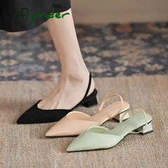 Cyflymder New Fashion Summer Women Pumps Woman Buckle Beige Single Shoes Square Heels Comfortable Dress Party Shoes