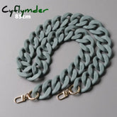 Cyflymder New Fashion Woman Handbag Accessory Chain Black White Green Resin Luxury Frosted Strap