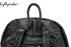 Cyflymder New Fashion Women Backpacks Washed Leather Lady Girls Travel Bags Rivet Student School