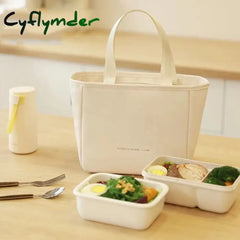 Cyflymder New Fashion Women Tote Lunch Bags Outdoor Picnic Bento Lunchbox Cosmetic Storage