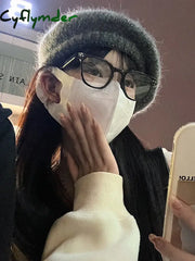 Cyflymder New Fashion Women’s Autumn and Winter Hat Female Striped Mohair Knitting Wool Cap Retro Beret Pure Color