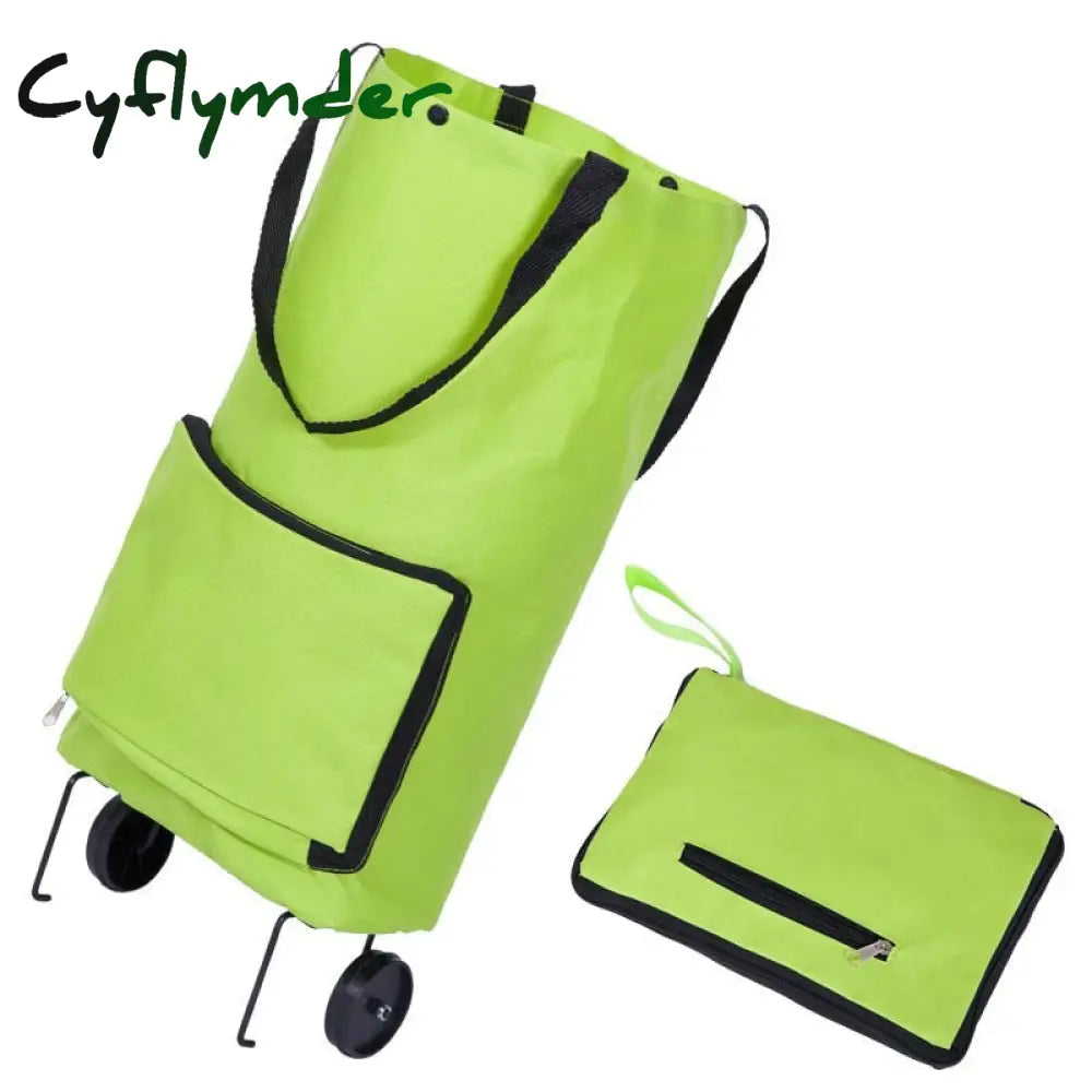 Cyflymder New Folding Shopping Bag Buy Food Trolley On Wheels Vegetables Organizer Portable