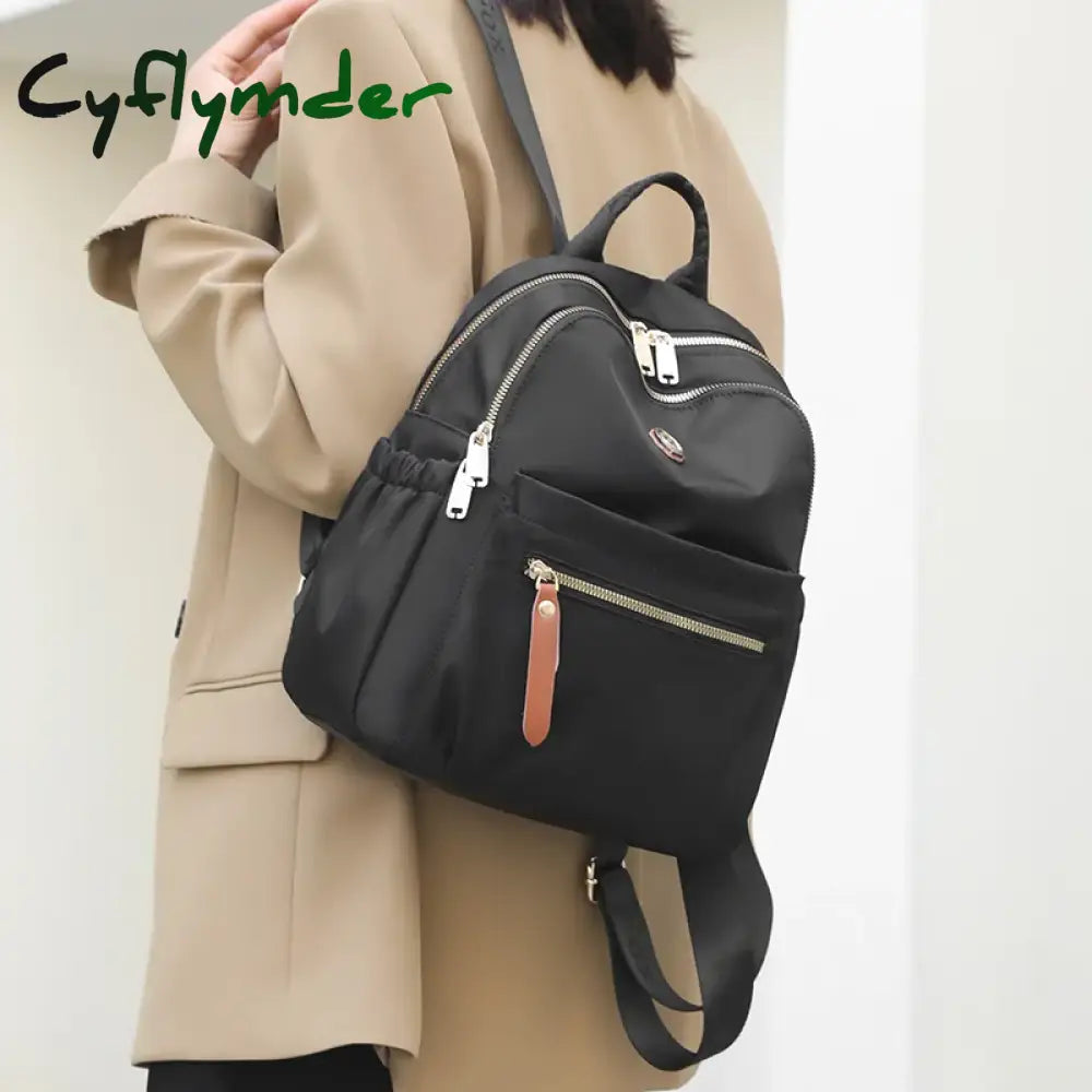Cyflymder New High-Quality Waterproof Nylon Fabric Women’s Backpack Fashion Mini Shopping Small