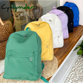 New High Quality Waterproof Nylon Women School Backpack for Teenage Girls Female Travel Bag Student Solid Color Bookbag