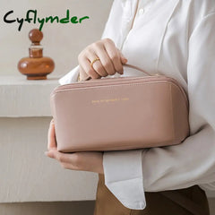 Cyflymder New Ins Portable Makeup Bag Large-Capacity Travel Cosmetic Women Waterproof Storage Case