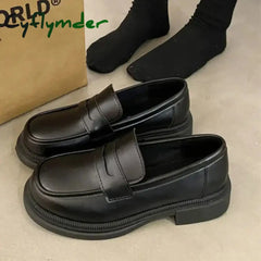 Cyflymder New Japanese Style College Student Shoes Cosplay Lolita Shoes for Women/Girl Fashion Black/Coffee Uniform