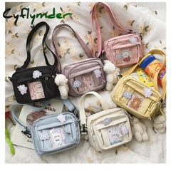 Cyflymder New Kawaii Bag Girls New JK Transparent Bag Small Crossbody Bag For Women Purses and Handbags Shoulder Bag