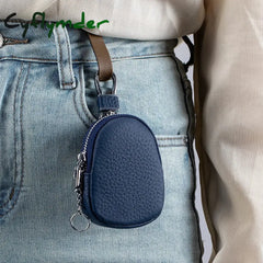 Cyflymder New Leather Coin Purse Small Women Change Wallet Personalize Mini Key Ring Pouch earphone Storage Bag girls