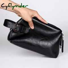 Cyflymder New Leather Cosmetic Bag Waterproof Organizer Toiletry Handbag Wash Pouch Women Men
