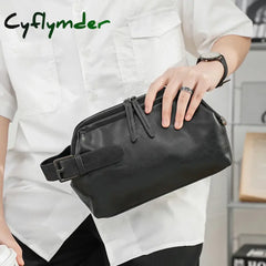 Cyflymder New Leather Cosmetic Bag Waterproof Organizer Toiletry Handbag Wash Pouch Women Men