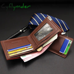 Cyflymder New Men’s Wallet Leather Bifold Slim Fashion Credit Card/Id Holders And Inserts Coin