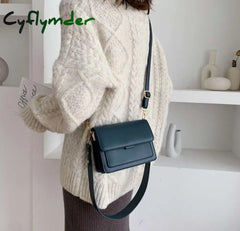 Cyflymder New Mini Lightweight Pu Leather Flap Bags For Women Summer Lady Shoulder Handbag Simple