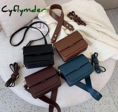 Cyflymder New Mini Lightweight Pu Leather Flap Bags For Women Summer Lady Shoulder Handbag Simple
