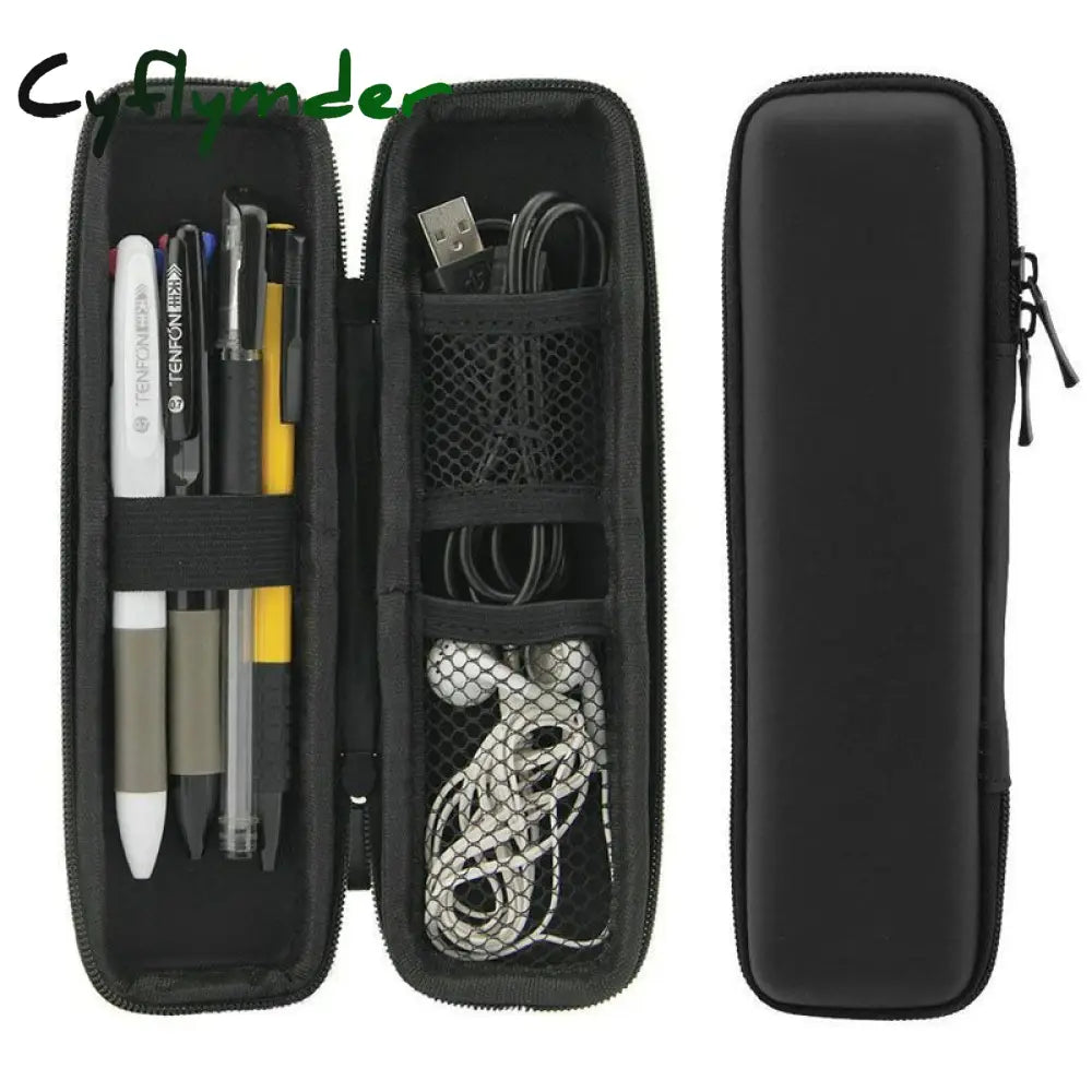 Cyflymder New Office Students Pens Pouch Earphone Mesh Storage Organizer Pencil Zipper Case School