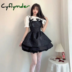 Cyflymder New Removable Flare Sleeves Shirts White Ruffle Women Gothic Fairy Aesthetic Doll Collar