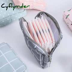 Cyflymder New Sanitary Pad Pouch Mini Folding Women Cute Bag For Gaskets Napkin Towel Storage Bags