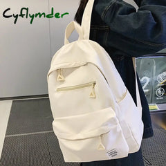 Cyflymder New Simple Design Woman Backpack School Bag For Teenage Girls Boys Casual Travel Rucksack