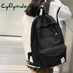 Cyflymder New Simple Design Woman Backpack School Bag For Teenage Girls Boys Casual Travel Rucksack