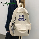 Cyflymder New Solid Color Waterproof Nylon Women Backpack Men Large Capacity Laptop Bag Pack