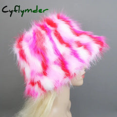 Cyflymder New Style Brand Fake Fox Fur Hats Super Soft Women Winter Hat Cotton Lining Warm Russian Fashion Ski Beanies